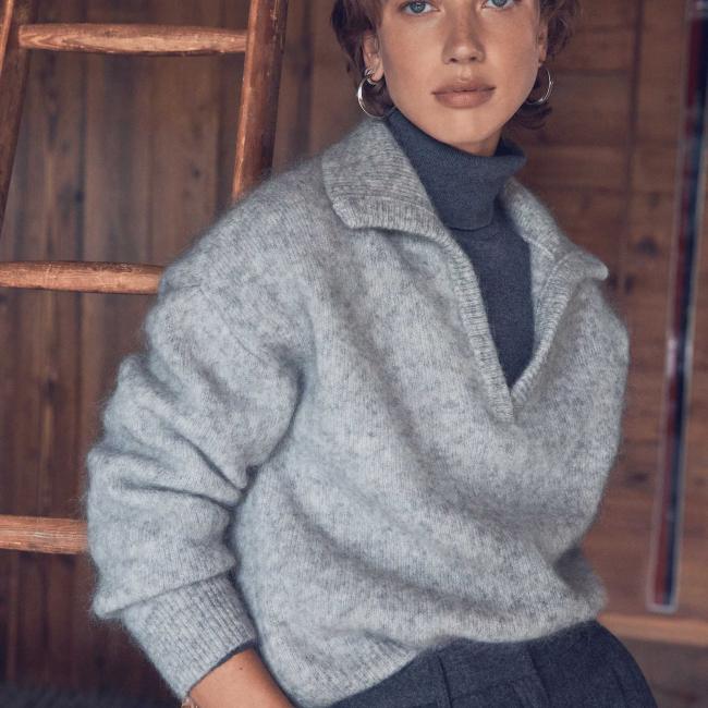 Pull col camionneur en mohair BROOKE