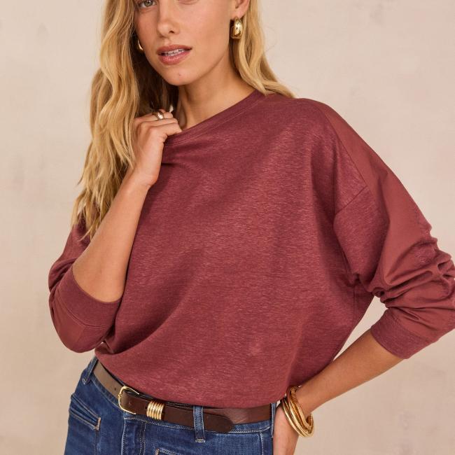 T-shirt en lin et coton LISA