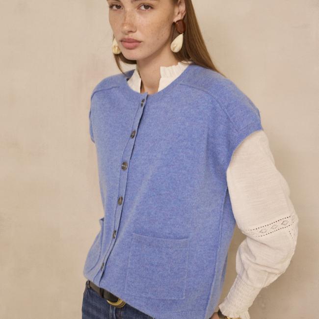 Pull sans manches en cachemire ARTHUR