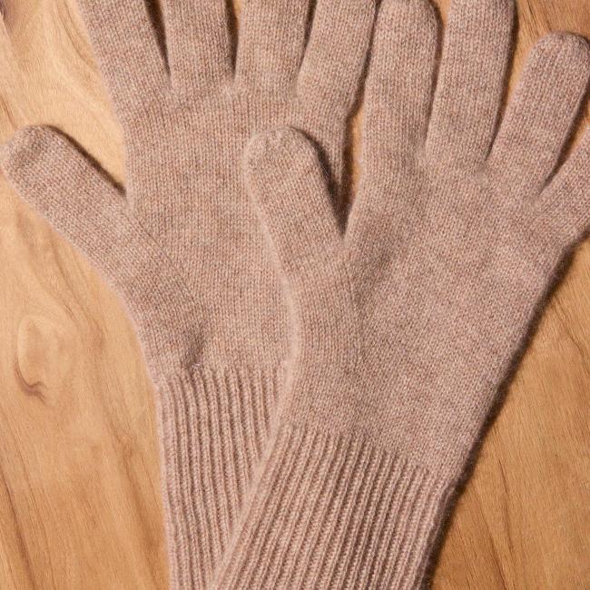 Gants en cachemire taupe clair GLOVE