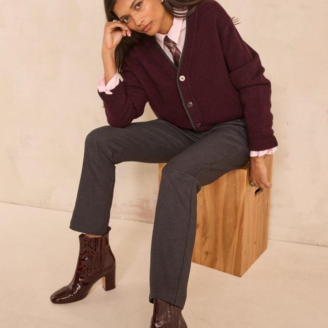 Pantalon de tailleur anthracite CAMILLE