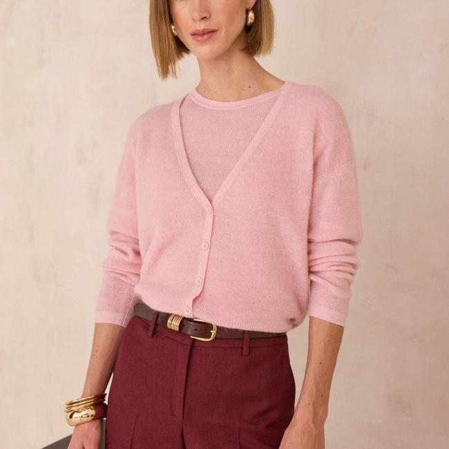 Gilet en mohair et laine PAOLO