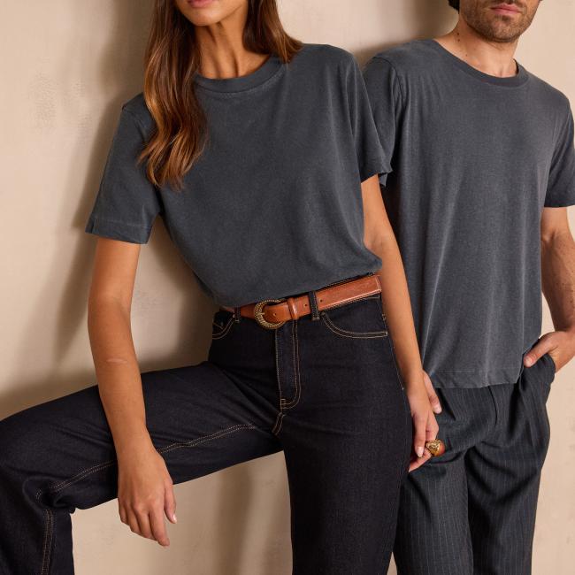 T-shirt col rond unisexe en coton MARCEL(LE)