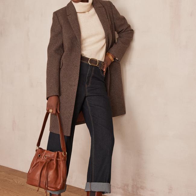 Manteau ANABELLE motif chevrons