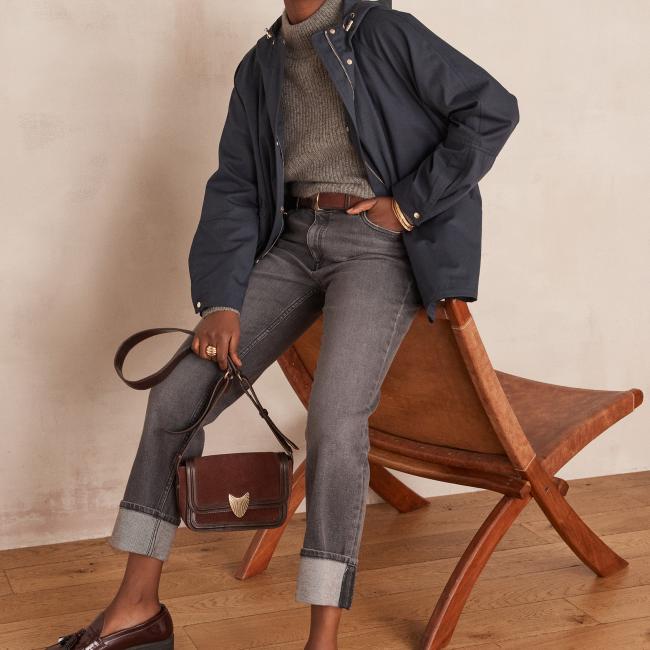 Parka &agrave; capuche ANETTE en coton