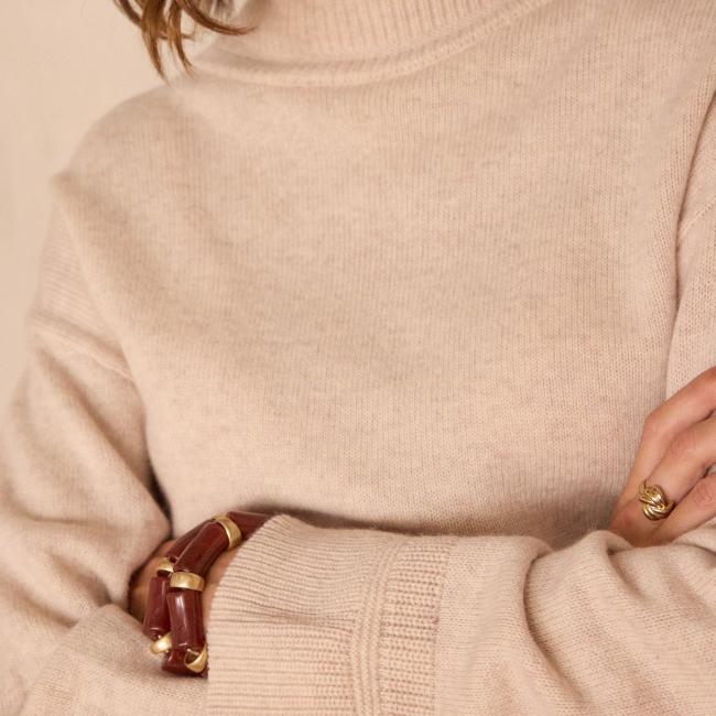 Pull col montant BEN en laine