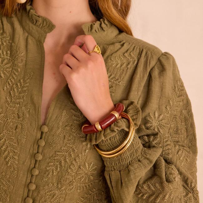 Blouse brodée MALIA en 100% coton