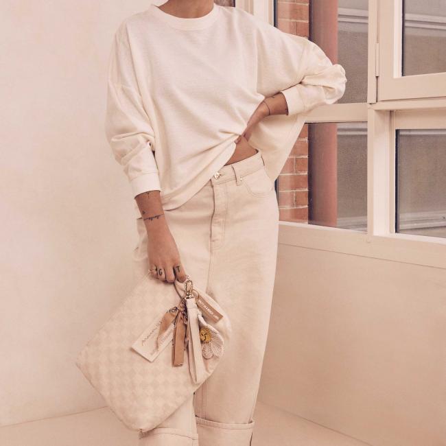 Jean ultra oversize en coton Audrey Lombard x Maison 123 TOM