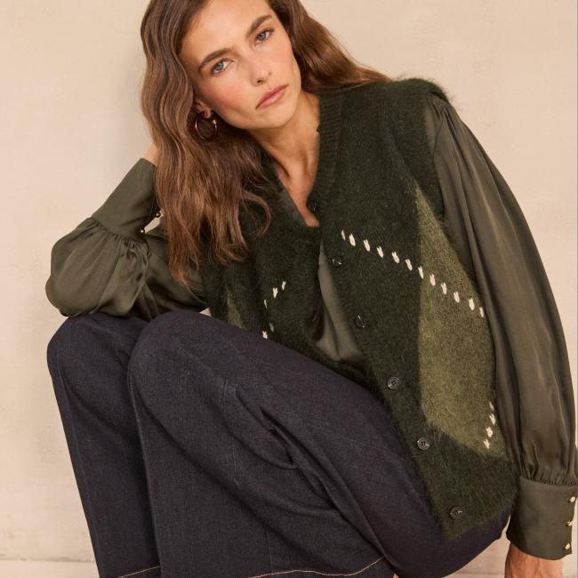 Gilet sans manches en mohair ALPHA