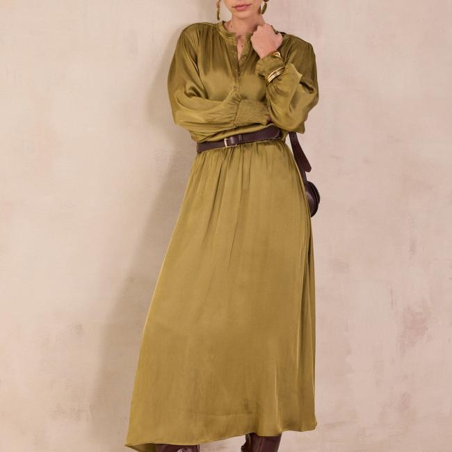 Jupe longue satin&eacute;e JULIANA