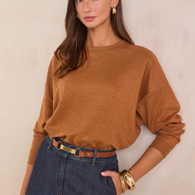 T-shirt en lin et coton LISA