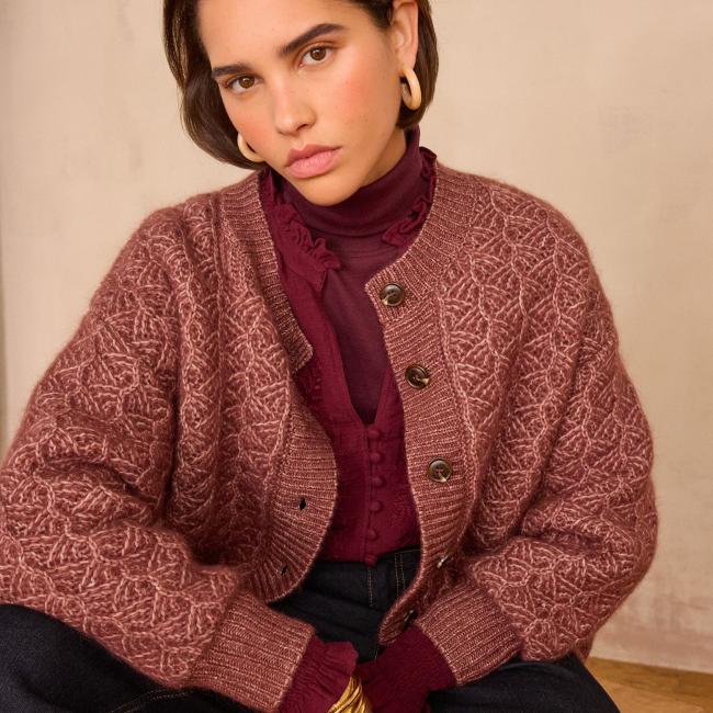 Gilet COSMO en mohair et laine