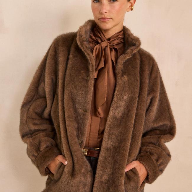 Manteau effet fourrure CYNTHIA