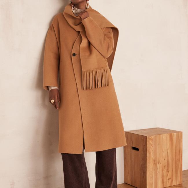 Manteau long DAHLIA en laine