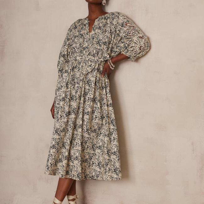 Robe MICHA en coton brodé