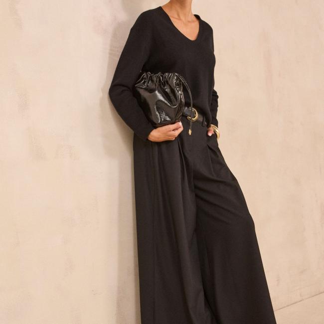 Pantalon large taille haute LUCE