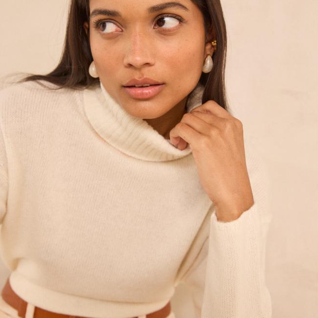 Pull manches longues cachemire ANDREW