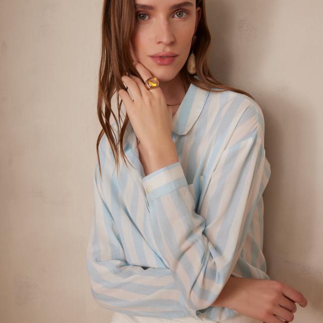 Chemisier MARILOU 100% coton à rayures