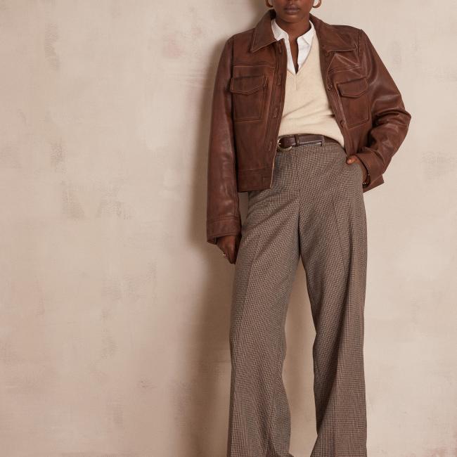 Pantalon large FERGUSON à carreaux