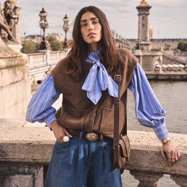 Pull sans manches en m&eacute;lange de yack et laine ADAM