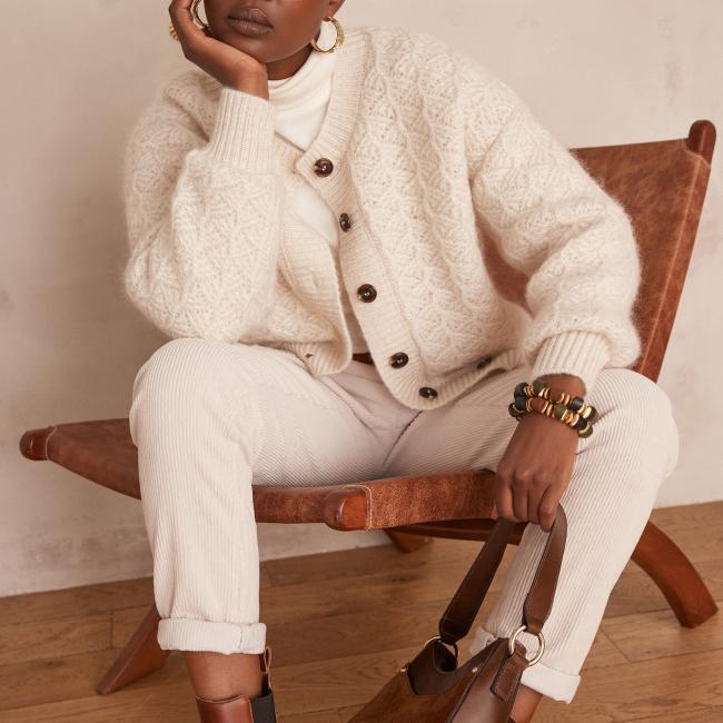 Gilet COSMO en mohair et laine