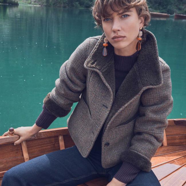 Manteau DARIO &agrave; carreaux