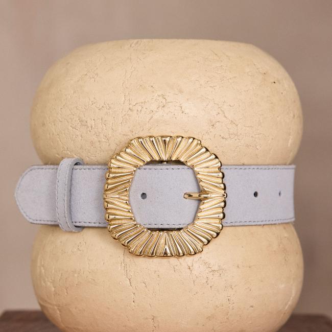 Ceinture large rev&ecirc;tement grain&eacute; Elisa