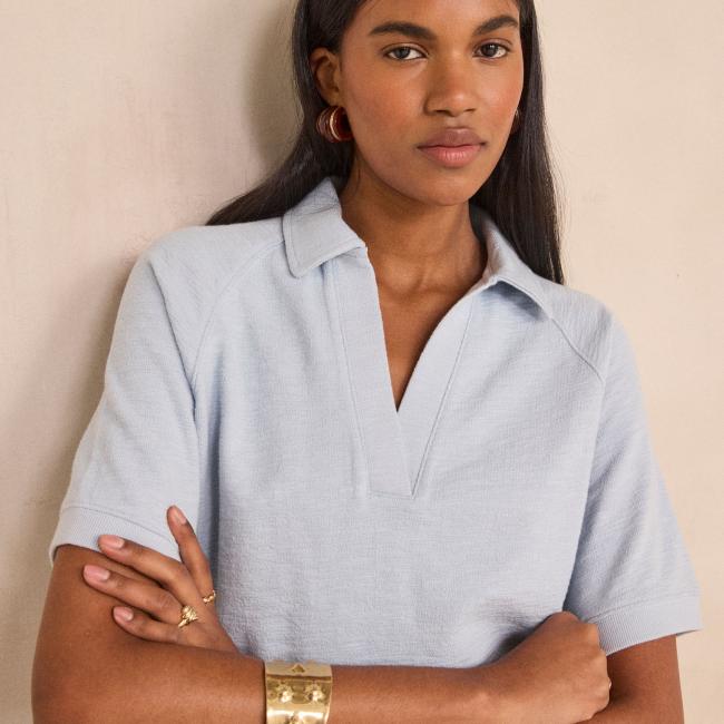 T-shirt &agrave; manches courtes en coton LEXY