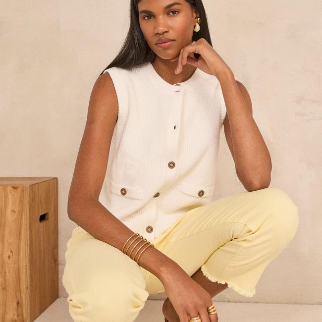 Gilet sans manches en coton PIERRO