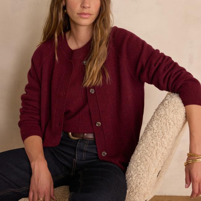 Cardigan BILLY en 100% cachemire recyclé