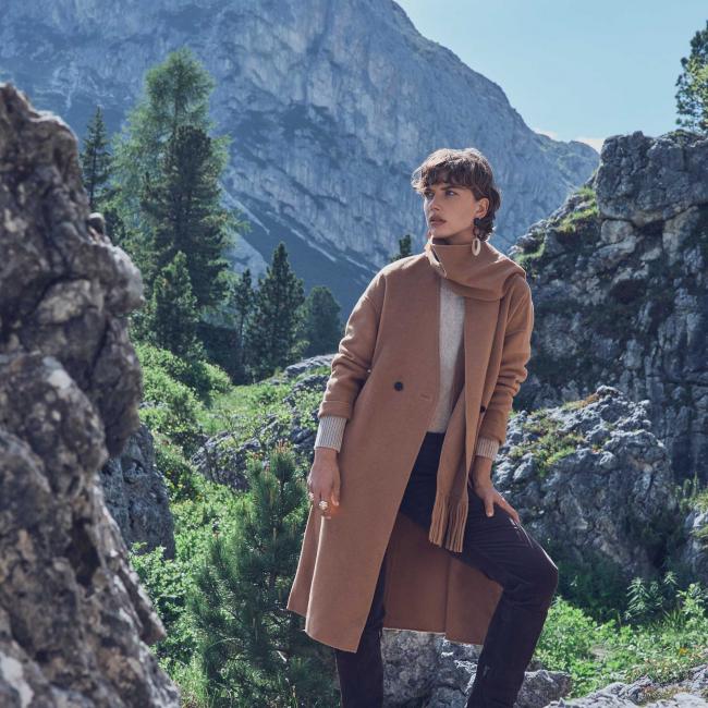 Manteau long en laine DAHLIA