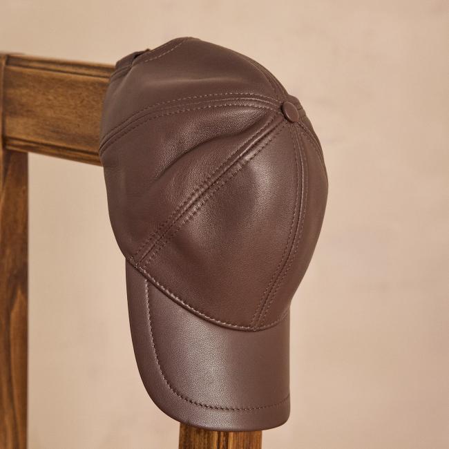 Casquette HELGA en cuir