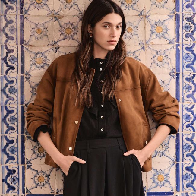 Blouson en cuir velours VIP