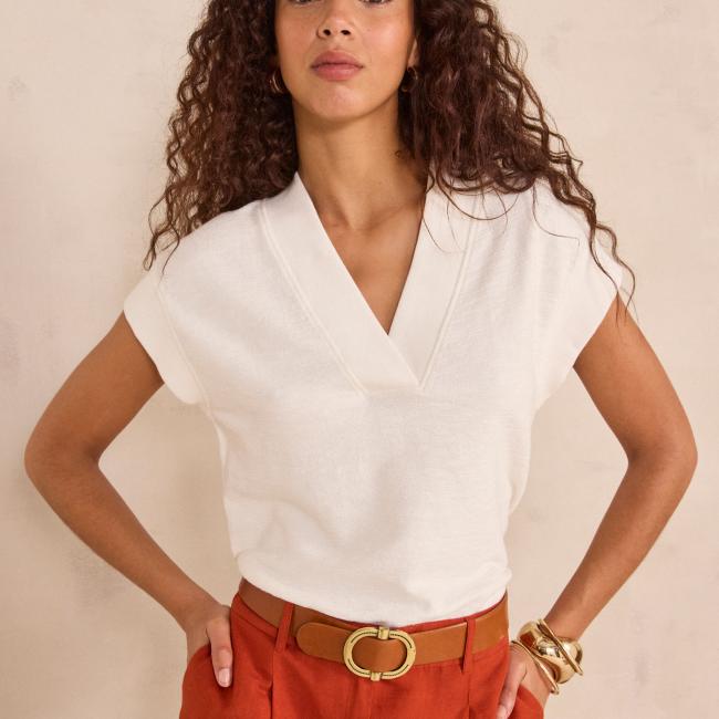 T-shirt manches courtes en coton Lys