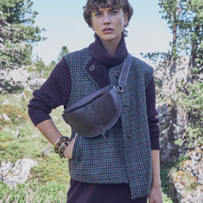 Gilet sans manches en laine bouclette SABRINA