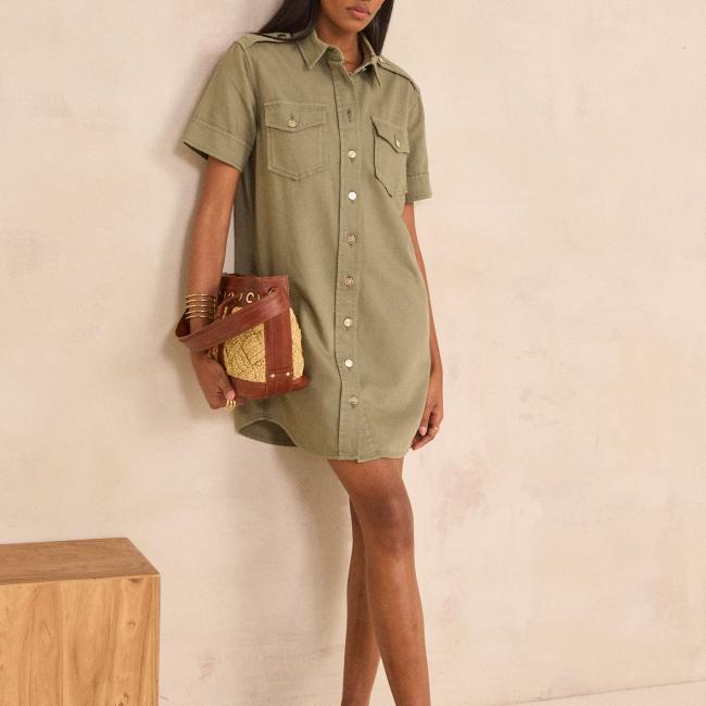 Robe courte droite en coton BETSY