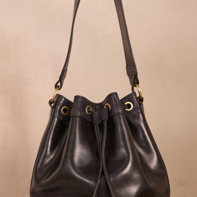 Sac seau en cuir VALENTIN