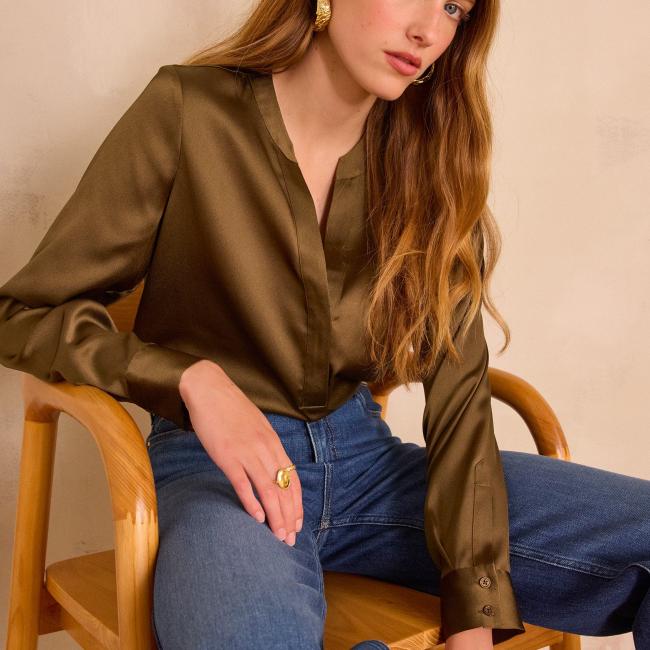 Blouse satinée MARIE