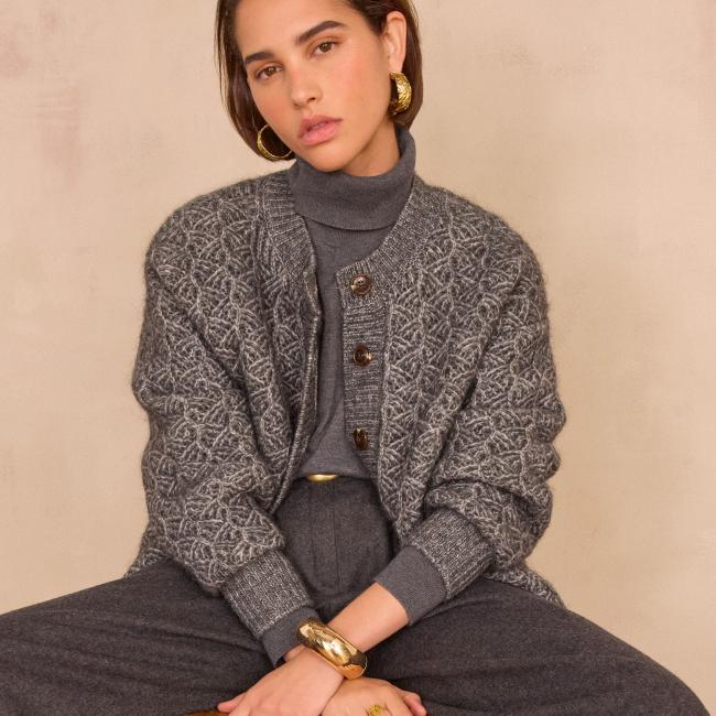 Gilet COSMO en mohair et laine
