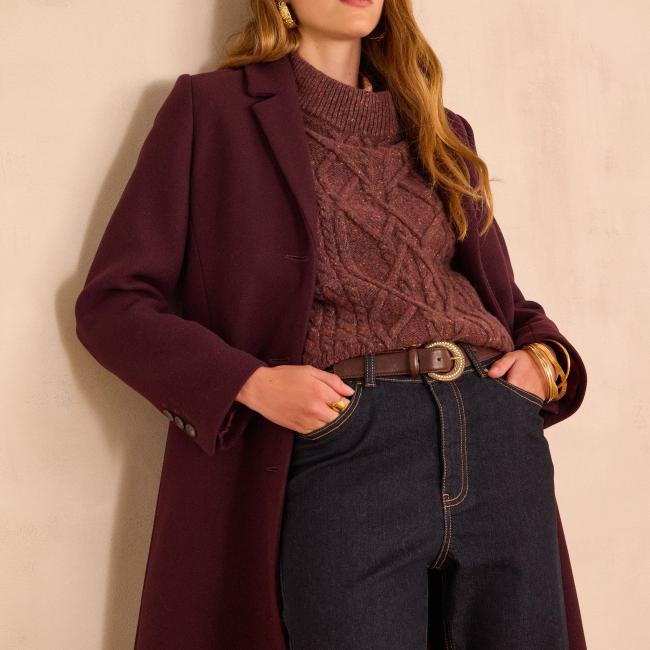 Manteau mi-long ANABELLE en laine