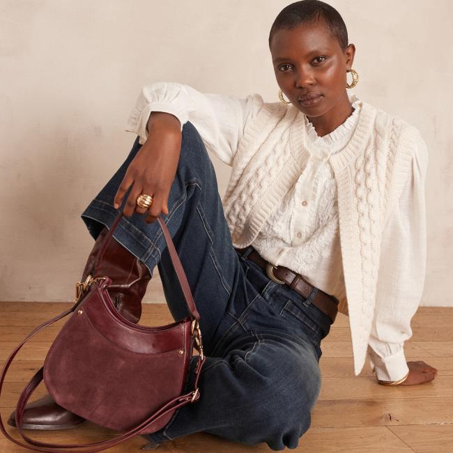 Gilet sans manches BIXENTE en laine torsad&eacute;e