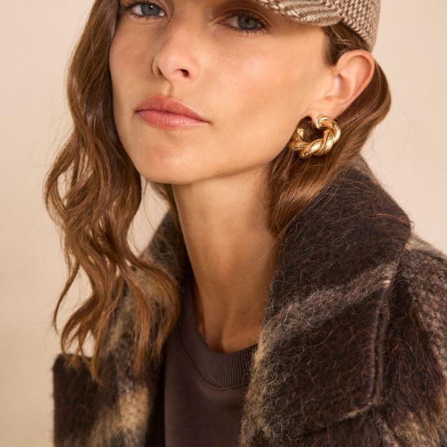 Casquette &agrave; carreaux GABBY