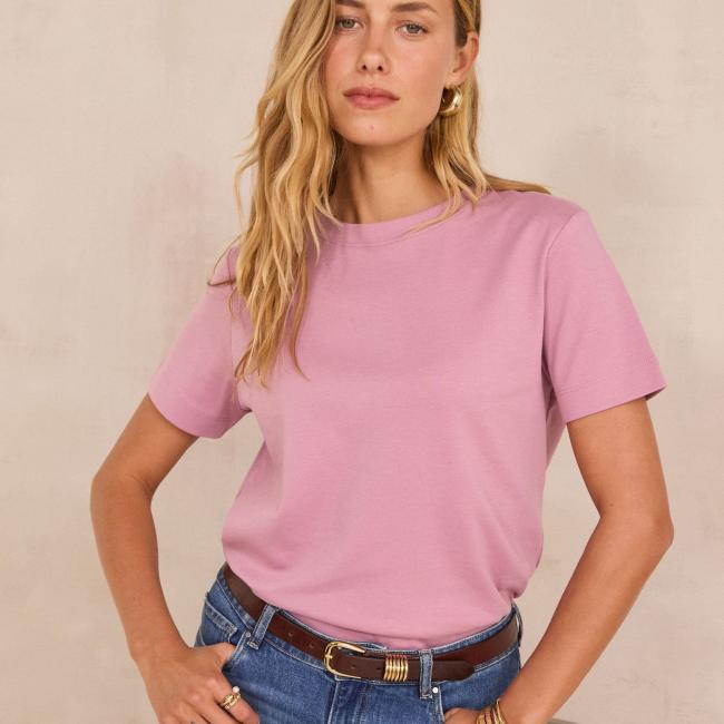 T-shirt &agrave; manches courtes en 100% coton LENI