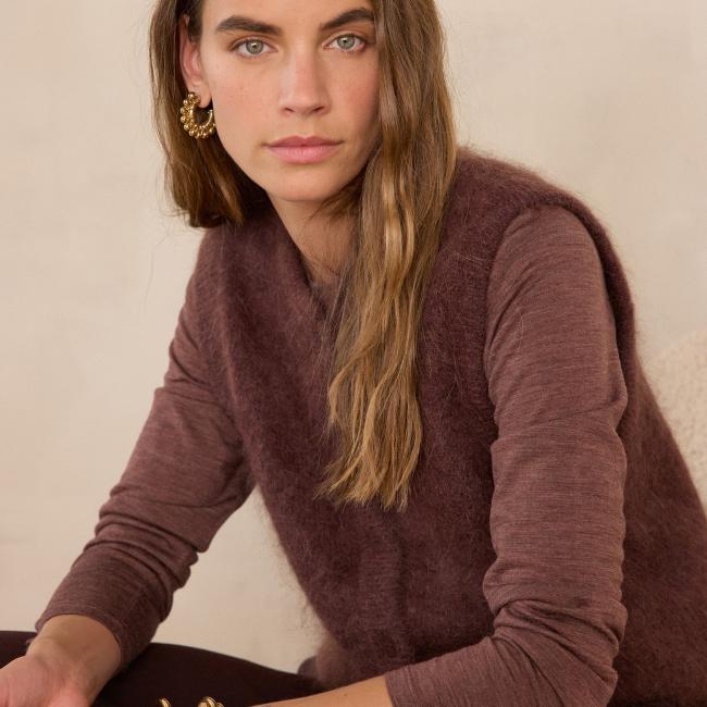 Gilet sans manches LOULOU en mohair