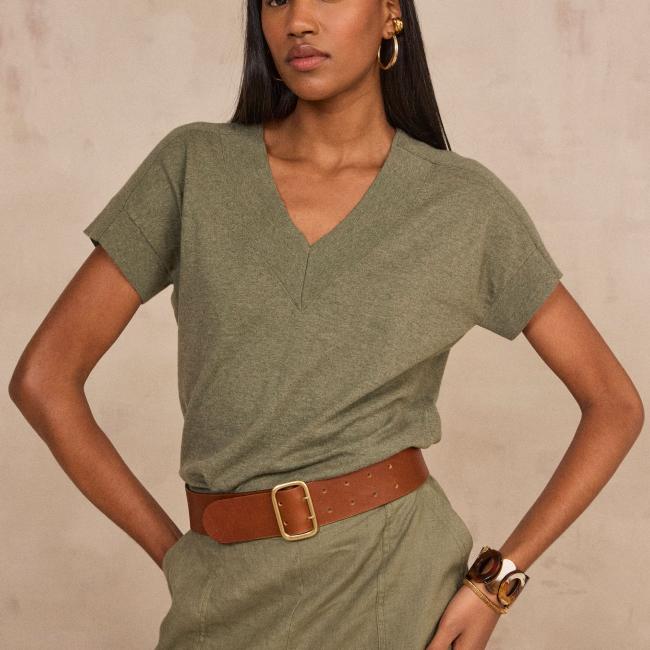 Top manches courtes en coton PRETTY