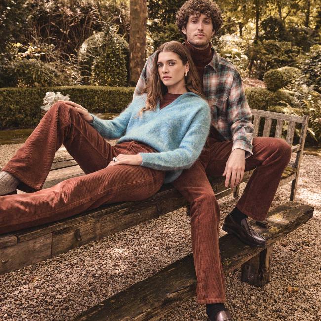 Pantalon en velours c&ocirc;tel&eacute; unisexe GABY