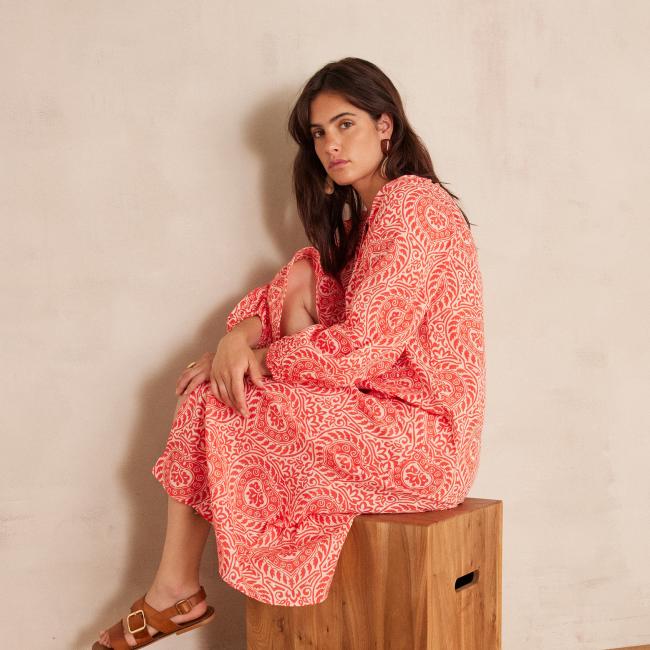 Robe longue ROMANA en coton