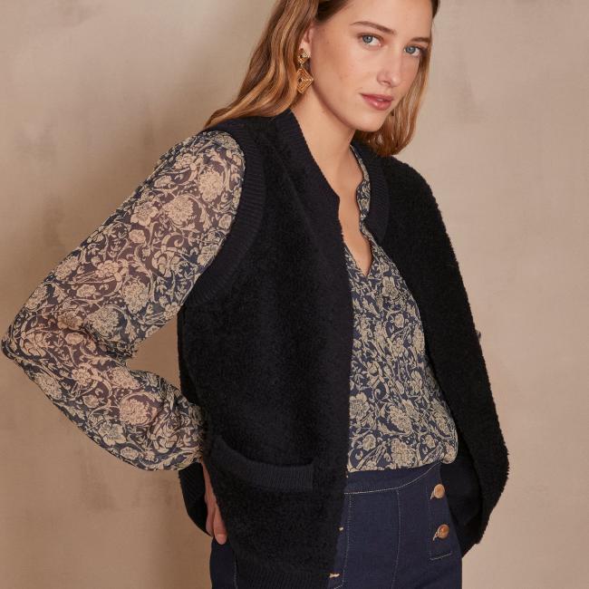 Gilet sans manches en laine CLARENCE