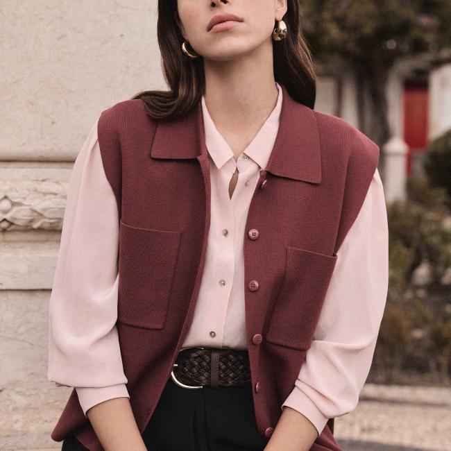 Chemise en 100% soie DAPHNEE