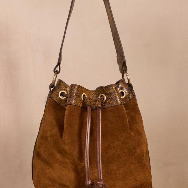 Sac seau en cuir VALENTIN